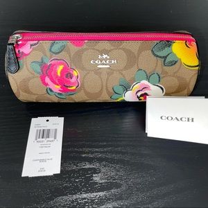 Coach Neon Floral Makeup Bag/Pencil Case